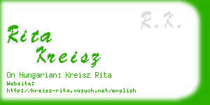 rita kreisz business card